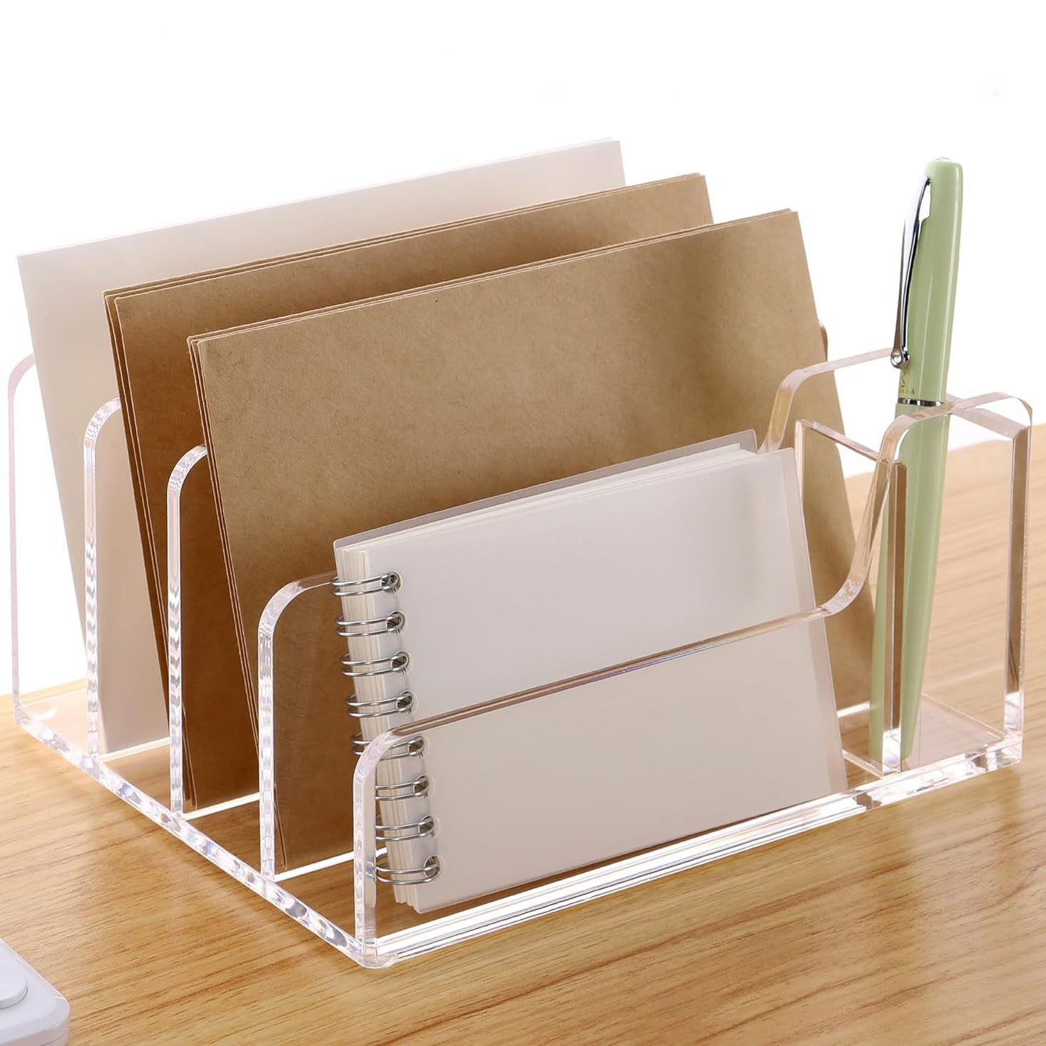 Transparent Acrylic File and Stationery Organizer
